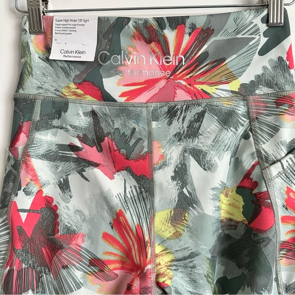 Calvin Klein Performance Floral Print Leggings - Picture 6 of 12